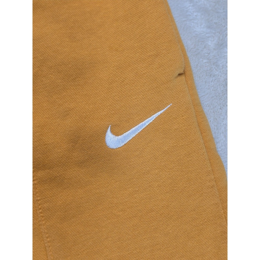 Nike Fleece Sweat Shorts XS Orange Swoosh Cotton Blend Athletic Lounge Casual - Picture 5 of 8